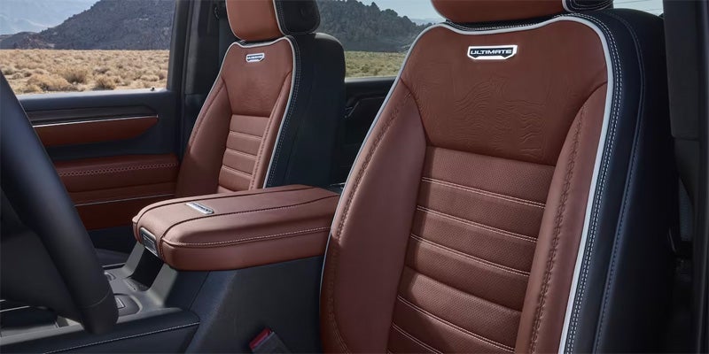 GMC Sierra HD front leather seats